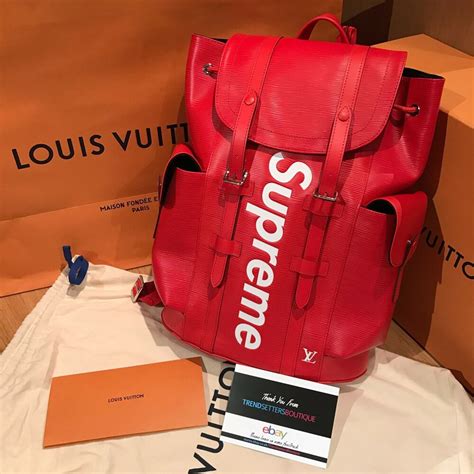 supreme and louis vuitton shoulder bag|louis vuitton supreme backpack men.